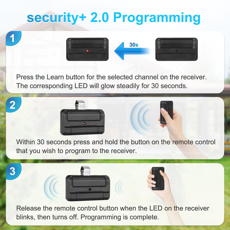 [Australia - AusPower] - 811LMX Gate Opener Remote Replacement for liftmaster 811LM and 811LMX Remote, 811LMX Remote Compatible with 850LM/ 860LM Receivers, The Gate Opener Remote Using Security+ 2.0 Technology, 1 Pack 