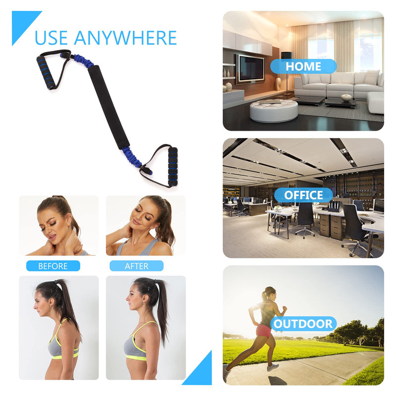 [Australia - AusPower] - Neck Stretcher Exerciser, Cervical Traction Device for Neck Pain Relief and Cervical Spine Alignment. Portable Neck Traction Exerciser for Home/Office, Neck and Shoulder Relaxer Easy to Pull. 30-35 Pound 