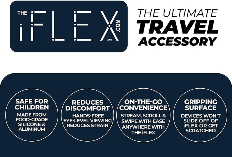 [Australia - AusPower] - iFLEX Adjustable Cell Phone Stand and Tablet Stand for Work and Home – Flexible Phone Holder Dark Navy Blue 