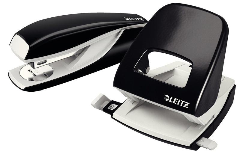 [Australia - AusPower] - Leitz Hole Punch, 30 Sheets, Guide Bar with Format Markings, Metal, NeXXt Range, 50080095 - Black 