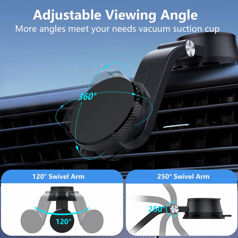 [Australia - AusPower] - Magnetic Car Mount Compatible with Magsafe for iPhone 12 13 Pro/Max/Mini, 360° Adjustable Strong Magnet Car Holder Dashboard -Black 