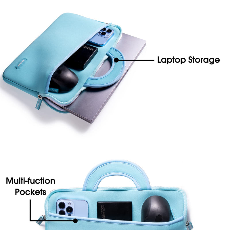 [Australia - AusPower] - amCase for Chromebook Case-11.6 to 12 inch Neoprene Travel Sleeve with Handle-Turquoise 11.6 to 12 inch Turquoise 