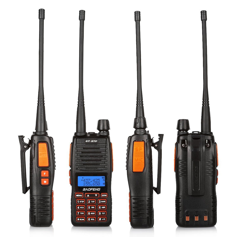 [Australia - AusPower] - BAOFENG GT-5TP 8W/4W/1W Tri-Power Dual Band Radio 144-148MHz 420-450MHz Handheld Two Way Radio Walkie Talkie with Earpiece + 2000mAh Battery + Dual PTT, Long Range for Adults Ham Radio 