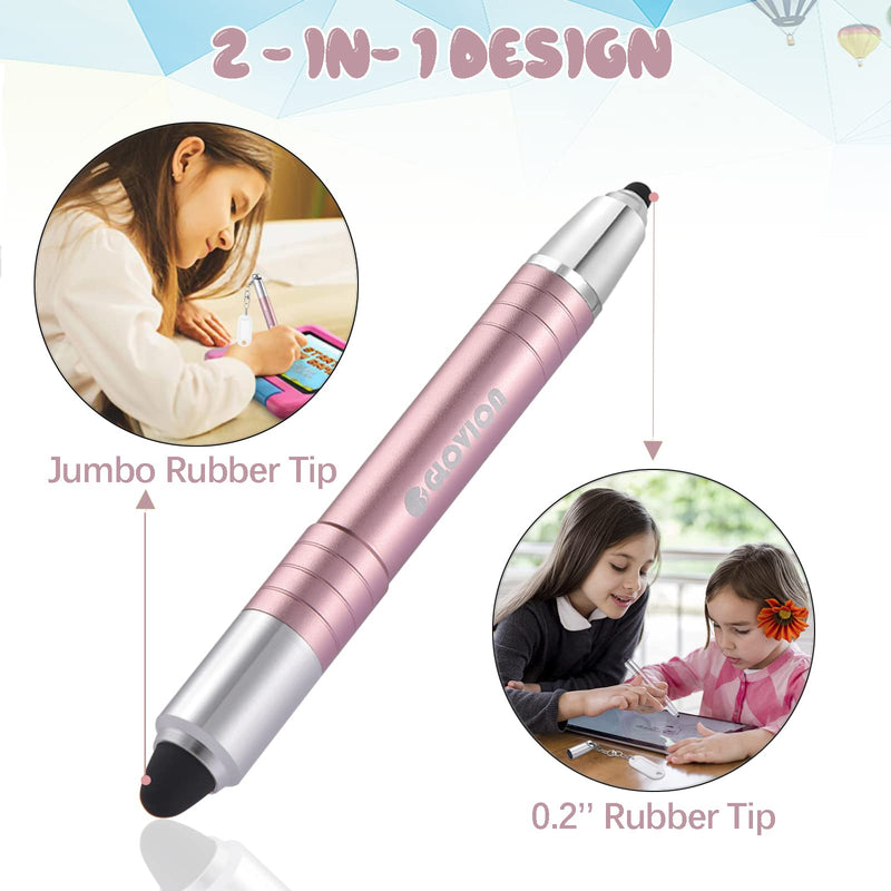 [Australia - AusPower] - Stylus Pen for ipad, Easy Grip Kids Stylus Pens for iPhone IPad Air Capacitive Touch Screen Stylus for Kid Student Drawing Writing, Stylist Pen for Chromebook Android Fire Edition Tablet - Rose Gold 