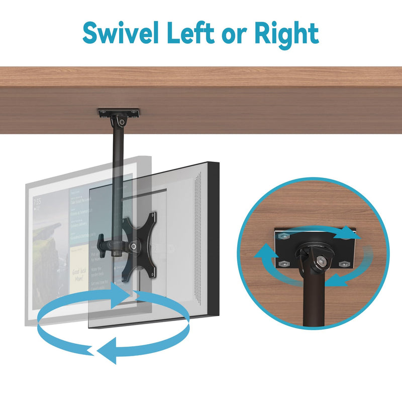 [Australia - AusPower] - Letlar Show 15 Kitchen Under-Cabinet Mount, Adjustable Height Rotatable Swivel Tilt Mount for 15, Forward and Stowed Show 15 for Saving Space length adjustable-B 