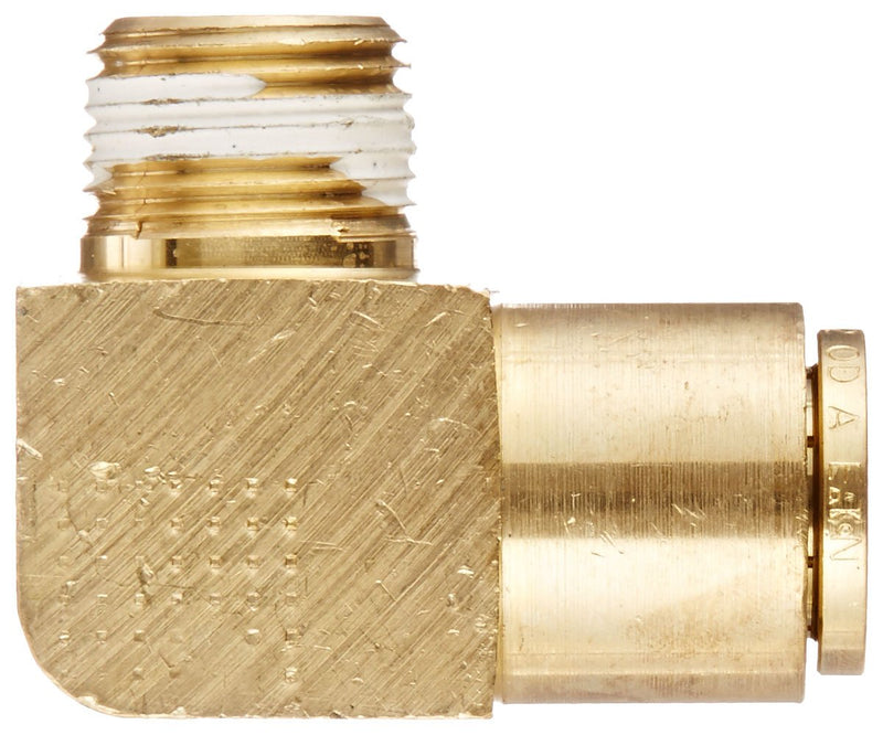 [Australia - AusPower] - Eaton Weatherhead 1869X8 Brass CA360 D.O.T. Air Brake Tube Fitting, 90 Degree Elbow, 3/8" NPT Male x 1/2" Tube OD 