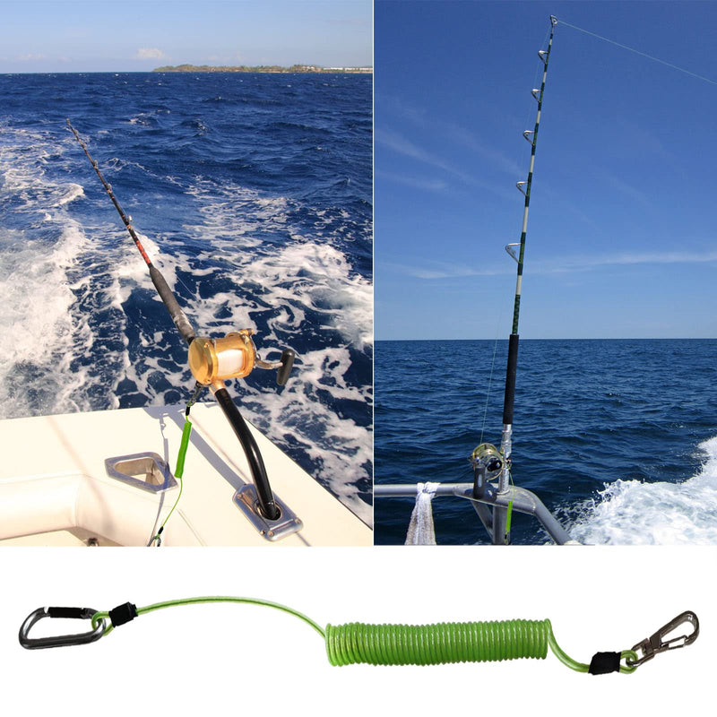 [Australia - AusPower] - OXDFNZU Fishing Lanyard, Heavy Duty Coiled Lanyards Stainless Steel Wire Inside, Safety Rope Extension Cord Tether, Retractable Fishing Accessories for Rods, Pliers, Boating, Paddles, Kayak 