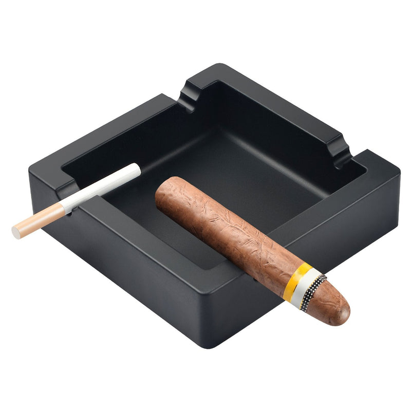 [Australia - AusPower] - OILP Cigar Ashtray Big Ashtrays for Cigarettes Outdoors Large Black 4 Dual-use Rest Unbreakable Silicone Cigar Ashtray for Patio/Outside/Indoor/Home Decor 