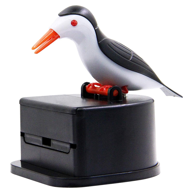 [Australia - AusPower] - Jucaifu Little bird toothpick dispenser, creative push-type toothpick bird dispenser, toothpick holder. (black) Black 