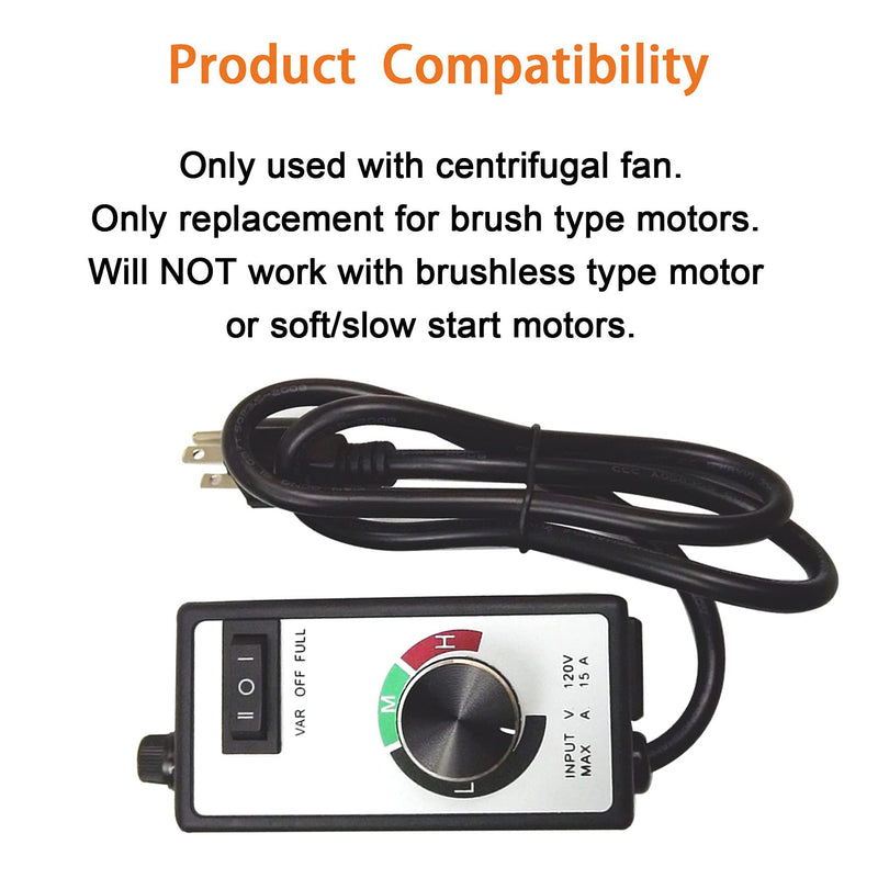 [Australia - AusPower] - findmall Replacement for Router Fan Variable Speed Controller Electric Motor Rheostat AC 120V 