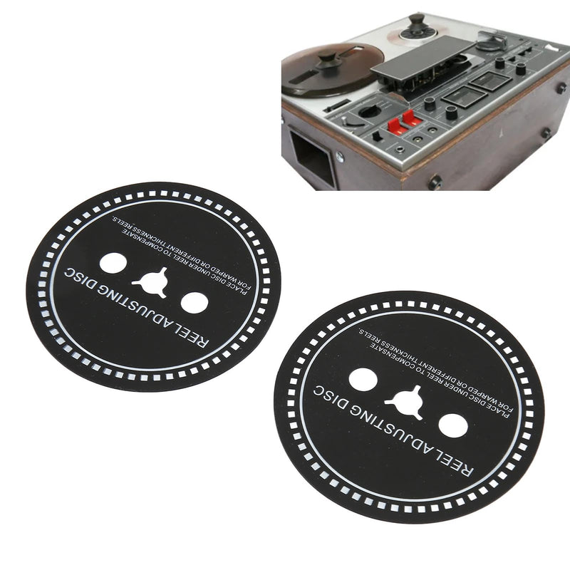 [Australia - AusPower] - Nab HUB Adapter Spacer for Reel to Reel Tape Recorders, 2PCS Silicone Reel Adjusting Disc for Reel to Reel Tape Recorder Black (0.9mm) 0.9mm 