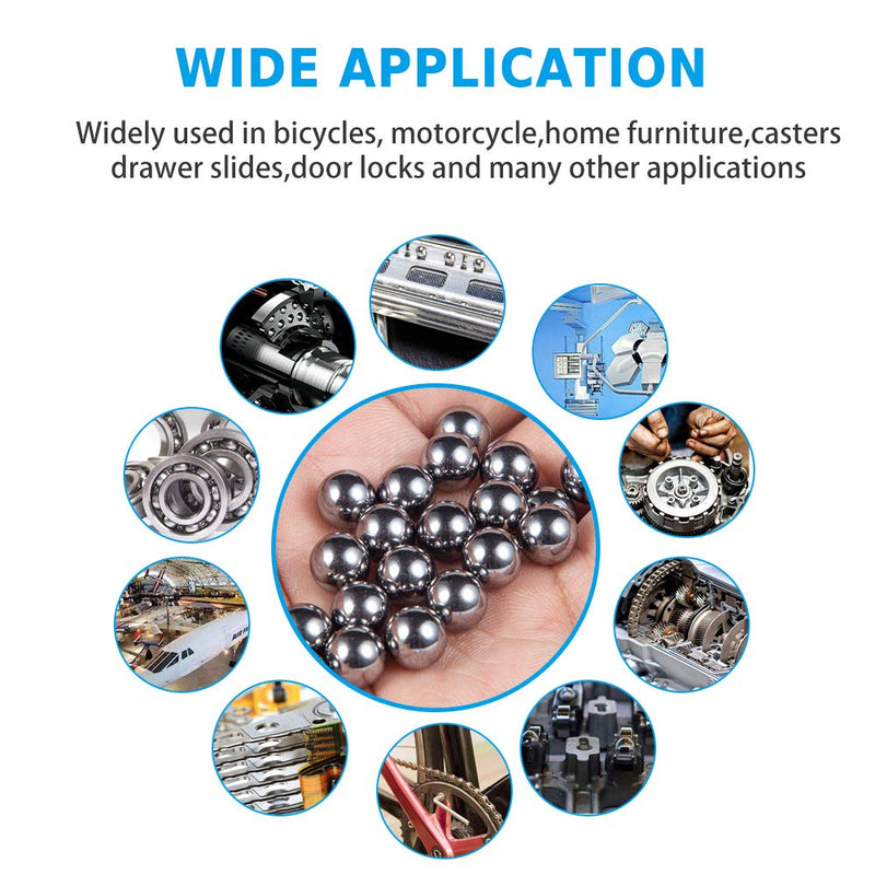 [Australia - AusPower] - Breezliy 590Pcs 1-8mm Metric Precision 304 Stainless Steel Assorted Loose Bicycle Bearing Steel Ball Assortment Kit?12 Sizes? 590Metric bearing ball 