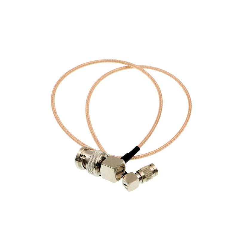 [Australia - AusPower] - Uonecn RG179 Right Angle BNC to Right Angle DIN 1.0/2.3 mini BNC 75ohm Coaxial Cable Video Cable For Blackmagic HyperDeck Shuttle 50cm 