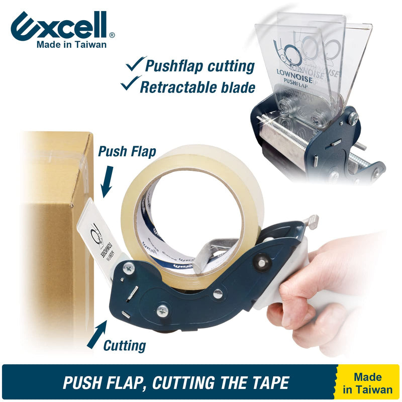 [Australia - AusPower] - Excell Tape Dispenser with Low Noise Design When Packaging The Boxes, Packing Gun Plus 1 Free Transparent Tape (Approximately 0.05mmx48mmx50M) Used for Shipping, Moving, Office and Warehouse - 1Pack 1-Pack 