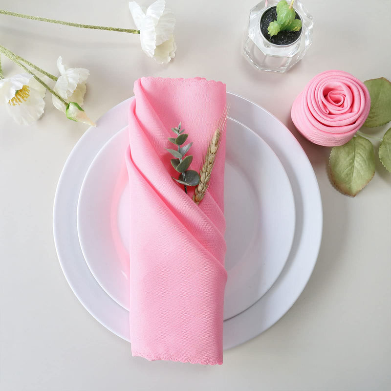 [Australia - AusPower] - Getfitsoo Cloth Napkins Set of 12, Pink Cloth Napkins Washable Reusable, Perfect as Valentine's Day Weeding Thanksgiving Cloth Napkins/Holiday Cloth Napkins for Dinner Table Decor (Pink) 12pack 