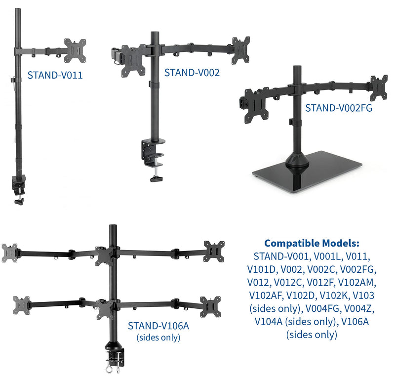 [Australia - AusPower] - VIVO Steel VESA Bracket 75x75 and 100x100 Mounting for Computer Monitor, Quick Release Removable VESA Plate, Black, PT-SD-VA01A 