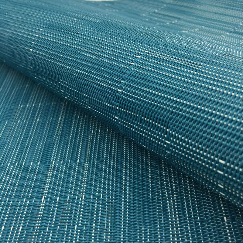 [Australia - AusPower] - Red-A Placemats, Imitation Bamboo Oval Woven Vinyl Heat Resistant Placemats Washable Table Mats for Kitchen Table Set of 6,Blue Blue 