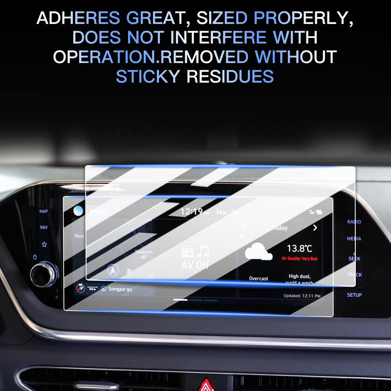 [Australia - AusPower] - Glass Screen Protector for 2020+ Hyundai Sonata DN8 Accessories Infotainment Display Screen Protector Foils Tempered Glass 9H Anti-Scratch Navigation Center Control Touchscreen Protective Film (10.25-Inch) 10.25-Inch 