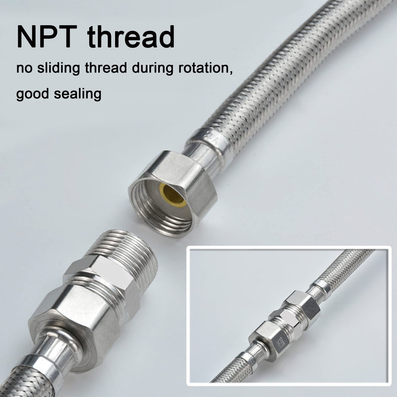 [Australia - AusPower] - 4PCS Hex Nipple 3/4" Male x 3/4" Male Pipe Fittings, 304 Stainless Steel 3/4 inch NPT Male Threaded Pipe Adapter Fittings Equal Nipples Connectors, Male Straight Connector Pipe Fitting 0.75 Inch 