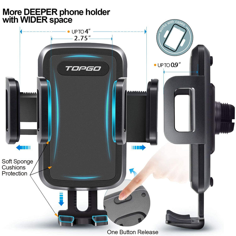 [Australia - AusPower] - Cup Holder Phone Holder, [No Shaking & Height-Adjustable Pole] Car Cup Holder Phone Mount, Cell Phone Cradle for iPhone, Samsung and More Smart Phone(Black) Black 