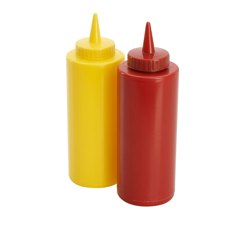 [Australia - AusPower] - 4 Sets of Plastic 11.5 oz Ketchup & Mustard 7 in Dispensers Bottles! Perfect for BBQ's, Picnics, Family Reunions, and Parties! 