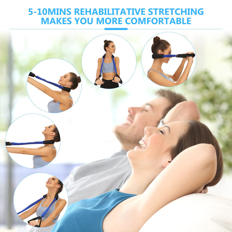[Australia - AusPower] - Neck Stretcher Exerciser, Cervical Traction Device for Neck Pain Relief and Cervical Spine Alignment. Portable Neck Traction Exerciser for Home/Office, Neck and Shoulder Relaxer Easy to Pull. 30-35 Pound 
