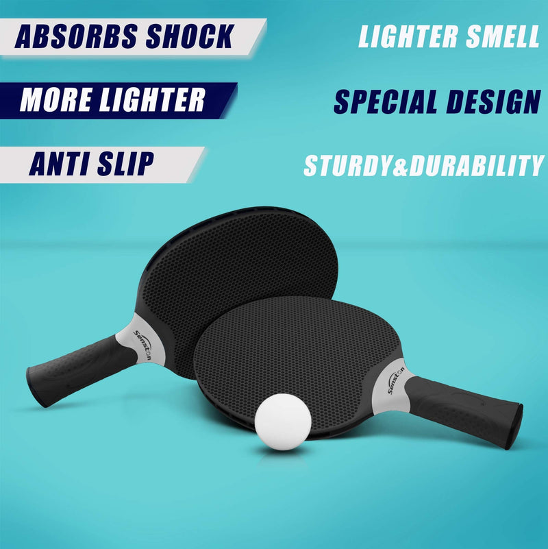 [Australia - AusPower] - Senston Table Tennis Rackets Set, Professional Table Tennis Racket, Composite Rubber Ping Pong Paddle Set black 