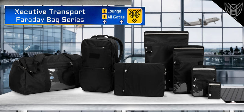 [Australia - AusPower] - Xtreme Sight Line ~ Xecutive Faraday Bag for Tablets and Other Medium Size Electronics ~ Data Security for Executive Travel ~ Shoulder Strap Included ~ Tracking/Hacking Defense 