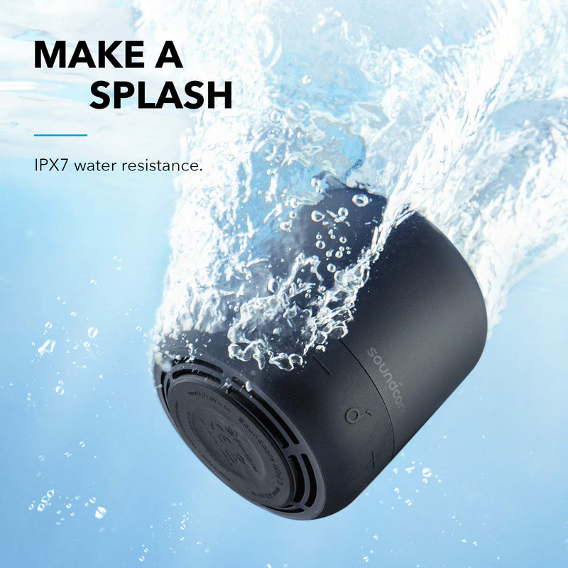 [Australia - AusPower] - Anker Soundcore Mini 3 Bluetooth Speaker, BassUp and PartyCast Technology, USB-C, Waterproof IPX7, and Customizable EQ Black 