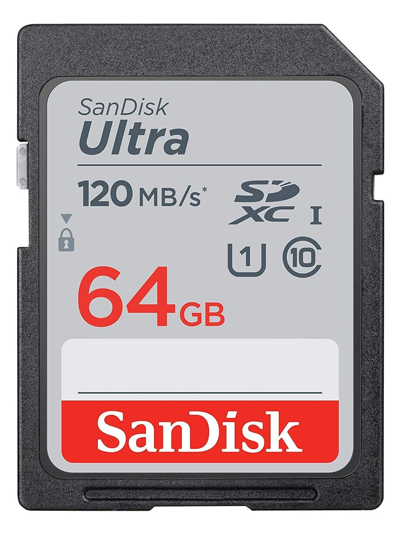 [Australia - AusPower] - SanDisk 64GB SDXC SD Ultra Memory Card Works with Canon Powershot ELPH 360 HS, SX70 HS, SX620 HS Camera UHS-I (SDSDUN4-064G-GN6IN) Bundle with (1) Everything But Stromboli Combo Card Reader 