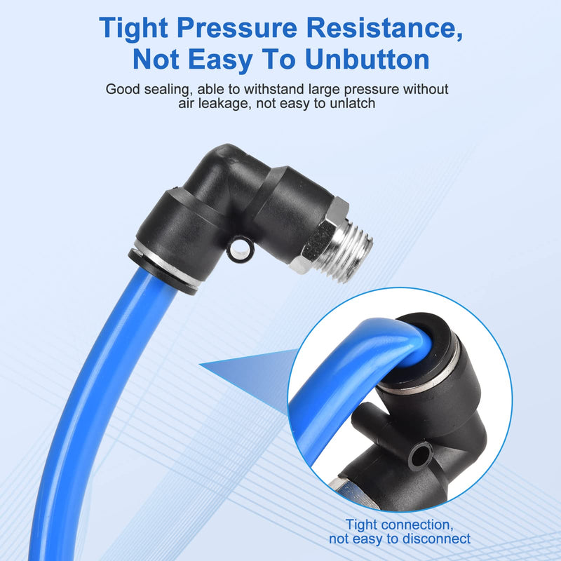 [Australia - AusPower] - CNAODUN 10 Pcs Push-to-Connect Fittings 3/8 Inch Tube OD x 1/4 Inch NPT Thread Pneumatic Male Elbow Quick Connect Air line fittings… 3/8"OD x 1/4"NPT 