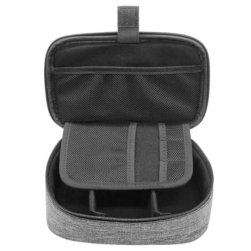 [Australia - AusPower] - sisma Travel Cords Organizer Universal Small Electronic Accessories Carrying Bag for Cables Adapter USB Sticks Leads Memory Cards, Grey 1680D-Fabrics SCB17092B-OG Grey -1680D Oxford Fabrics 