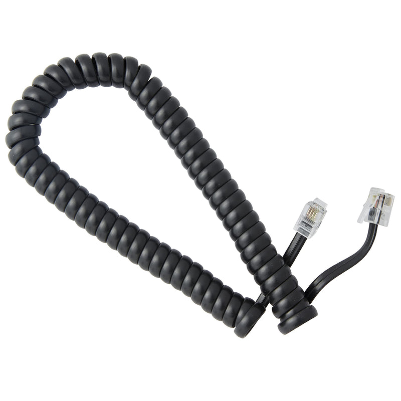 [Australia - AusPower] - Newhouse Hardware 7 ft Uncoiled/1.33 ft Coiled Telephone Handset Cord, with RJ9 (4P4C) Connectors, Used to Connect The Telephone and Handset, 5-Pack, Black 