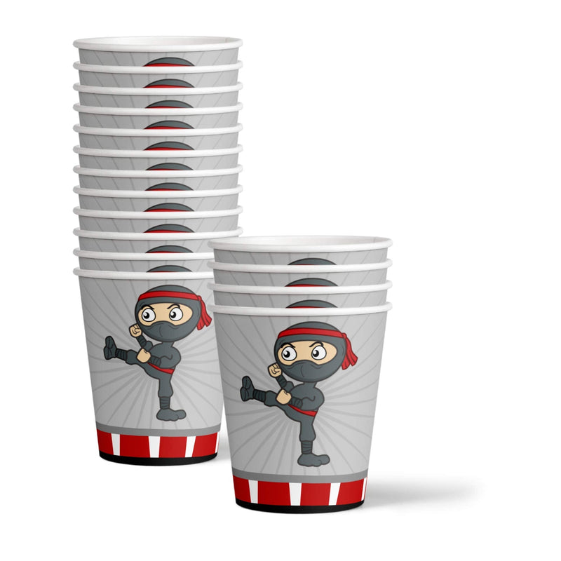 [Australia - AusPower] - Ninja Warrior Birthday Party Supplies Set Plates Napkins Cups Tableware Kit for 16 
