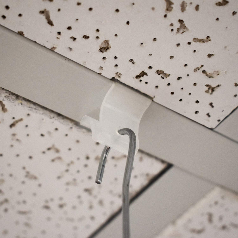 [Australia - AusPower] - Plastic Drop Ceiling Grid Clips with 3/16" Diameter Hole, Snap On Ceiling Sign Hangers, 30 Pack 