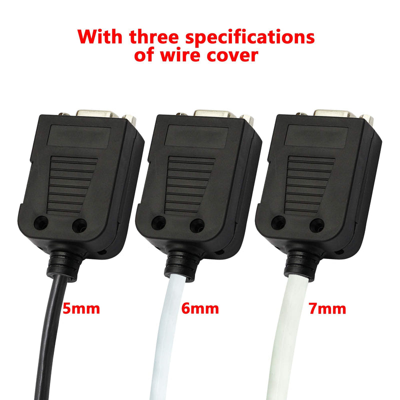 [Australia - AusPower] - SinLoon DB9 Connector Adapter RS232 Serial Port D-SUB Adapter Plate Breakout Board Solder-Free (1-Pair Male+Female with Screwdriver ，White Rubber Core) 