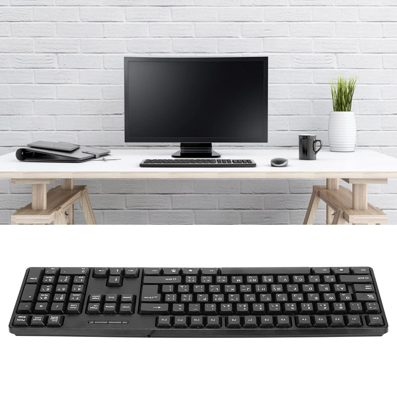 [Australia - AusPower] - Kafuty-1 MC-689 USB Wired PC Computer Keyboard, Arabic Keyboard/English Keyboard, Ergonomic Mechanical Keyboard for Office PC Home or Business Laptops 
