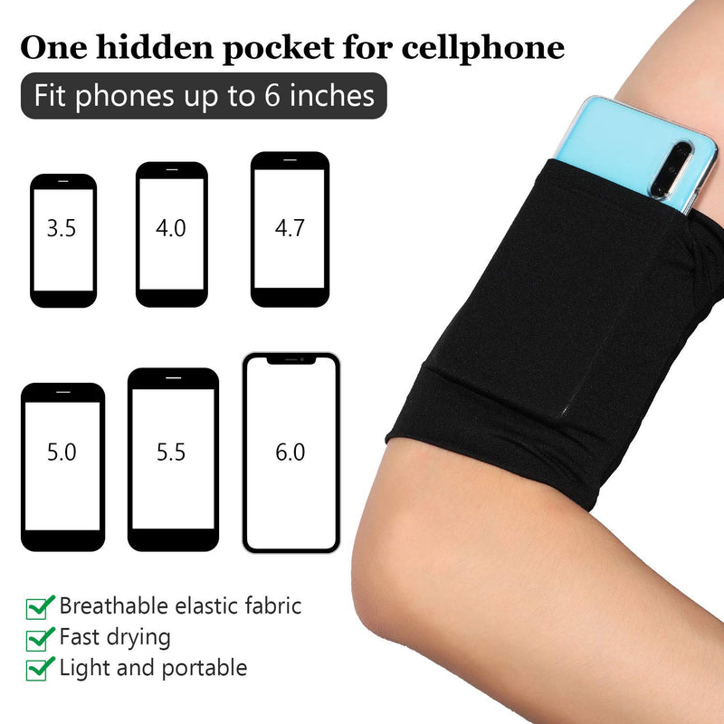 [Australia - AusPower] - 8 Pieces Arm Strap Wristband Holder Running Phone Arm Holder Phone Armband Wristband Phone Running Arm Raglan Sleeve Pouch Sport Mobile Holder Fits up to 6 Inch Phone, 8 Colors 
