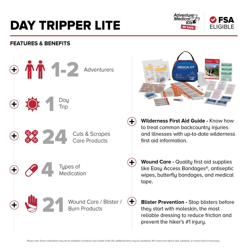 [Australia - AusPower] - Adventure Medical Mountain Series Medical Kit (Day Tripper Lite) - 59 Pieces 