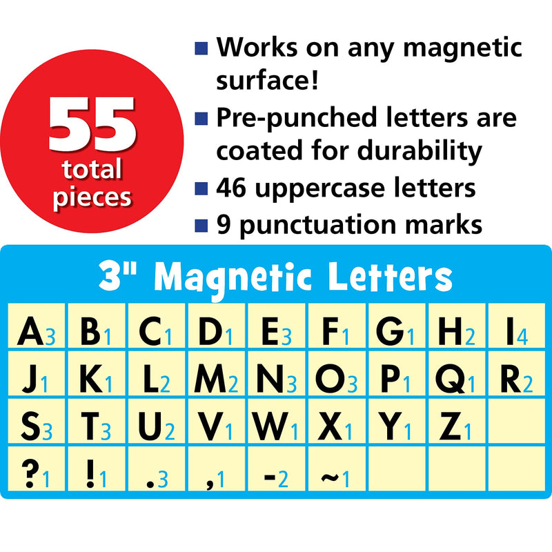 [Australia - AusPower] - Teacher Created Resources Marquee Bold Block 3" Magnetic Letters 