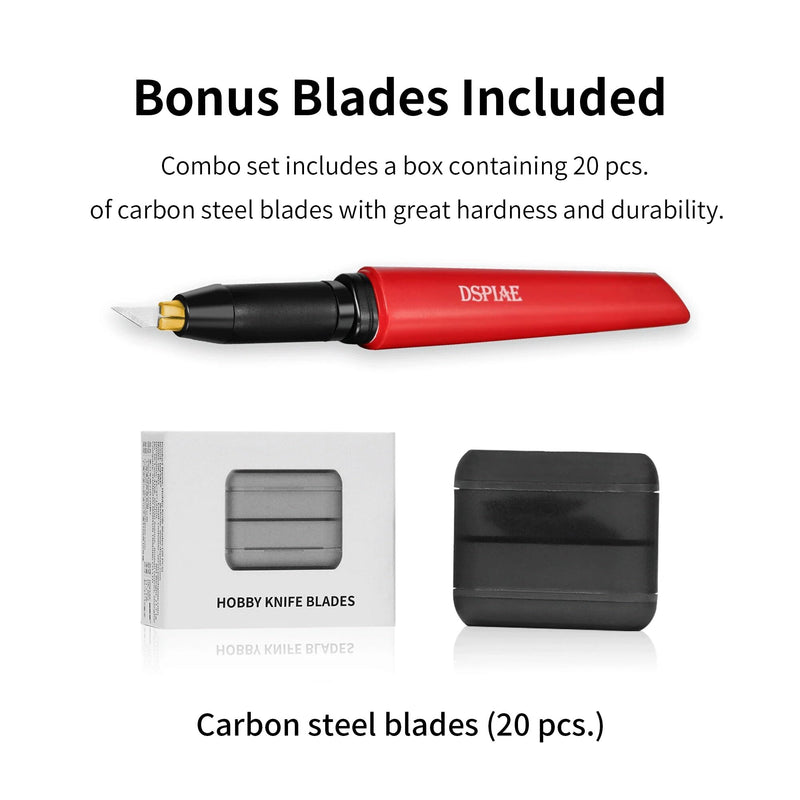 [Australia - AusPower] - DSPIAE Hobby Knife Set - WITH 20 BLADES - Precision Hobby Knife 6.14 inch 