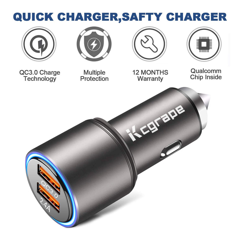 [Australia - AusPower] - Car Charger Adapter for Samsung Galaxy S21 Plus Note 10 20 Ultra 5g S10 S10E S20 A51 A71 S9 S8 A21 A52 A42,Quick Charge 3.0+2.4a+3.3ft Fast Usb C Cord 