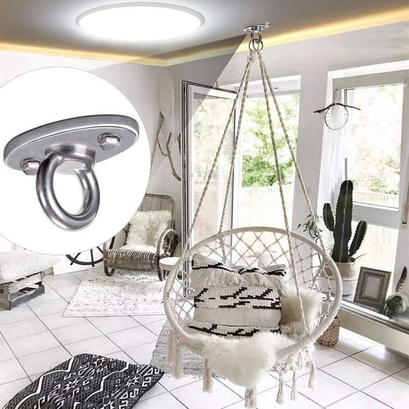 [Australia - AusPower] - SELEWARE 2800 lb Capacity Wall Ceiling Mount Bracket for Suspension Strap Trainer, Suspension Kit for Yoga Swing, Hanging Hardware for Battle Ropes, Woss Suspension, Olympic Rings, Gym Accessories 