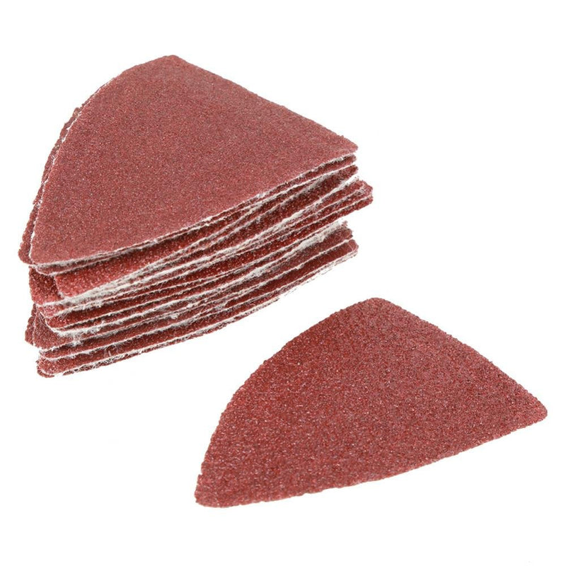 [Australia - AusPower] - 82pcs Triangular Hook & Loop Sandpaper Sanding Sheets Oscillating Multitool Sand Pad for Bosch Stanley Multimaster Makita Dremel 