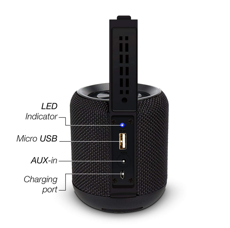 [Australia - AusPower] - Oliitek Portable Bluetooth Speaker with Super Bass Radiator, TWS, Indoor, Outdoor (IPX6) and Travel Use, Long Playtime with Crystal Clear deep bass HD Loud Speakers, FM Radio, USB Port, 10W+ 