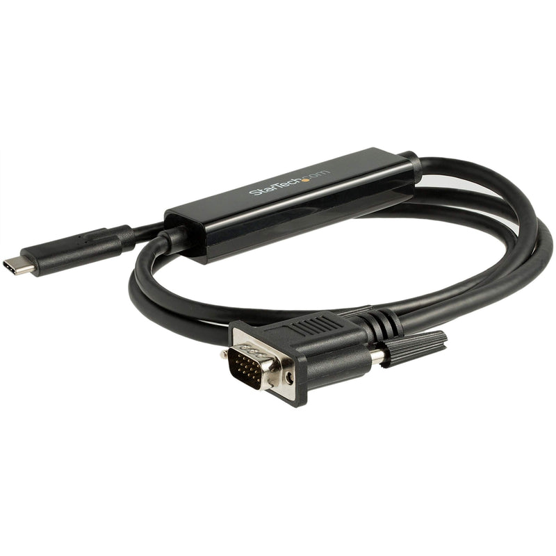 [Australia - AusPower] - StarTech.com 3ft/1m USB C to VGA Cable - 1920x1200/1080p USB Type C to VGA Video Active Adapter Cable - Thunderbolt 3 Compatible - Laptop to VGA Monitor/Projector - DP Alt Mode HBR2 (CDP2VGAMM1MB) 3.3 feet 