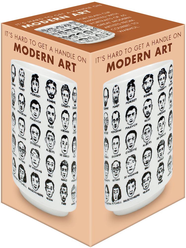 [Australia - AusPower] - It's Hard to Get a Handle on Modern Art - Porcelain Tea Cup Featuring 65 Artists 