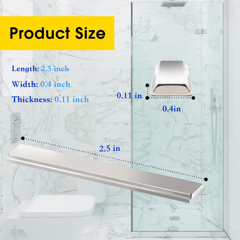 [Australia - AusPower] - Shower Door Magnet - 2-1/2" Replacement Magnets for Sliding and Swing Shower Doors, Suitable for Glass Doors 