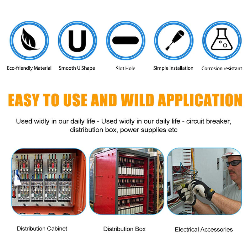 [Australia - AusPower] - 2 Piece DIN Rails, 35mm Aluminum Top Hat Slotted DIN Rail with RoHS, Extra Premium Screws Included for Hardware Components Mounting - 12.9 Inches Long, 35mm Wide, 7.5mm High 12.9" X 2pcs - Standard 