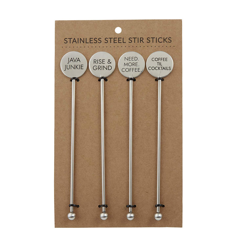 [Australia - AusPower] - Creative Brands SIPS Drinkware Stainless Steel Drink Stirrers, 5-Inches, Coffee 